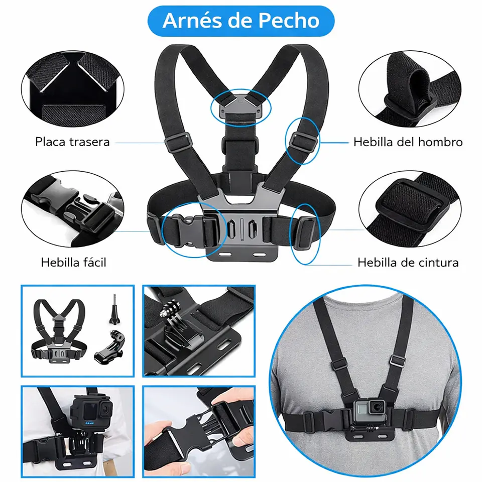 Kit 84 En 1 Accesorios Para Cámaras Deportivas Con Maleta 4
