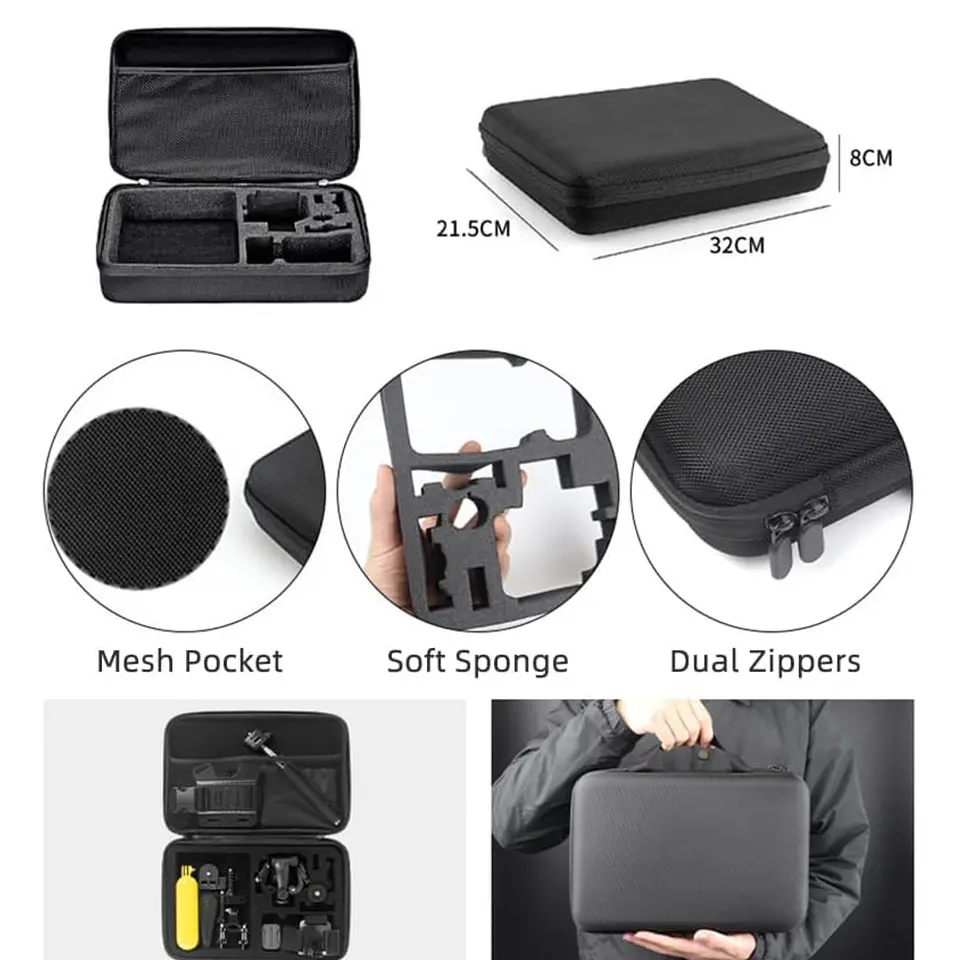 Kit 84 En 1 Accesorios Para Cámaras Deportivas Con Maleta 7