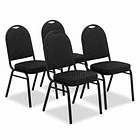 Pack 4 Sillas De Eventos Varios Hotel Restaurante Acolchada  (Recondicionado) 1