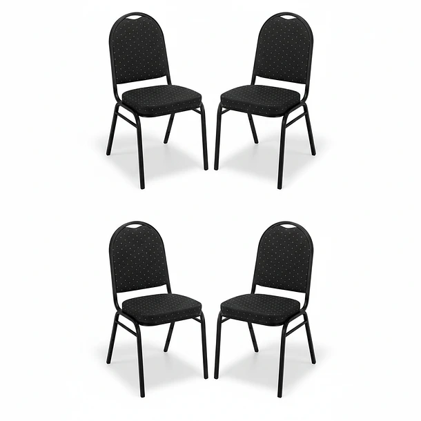 Pack 4 Sillas De Eventos Varios Hotel Restaurante Acolchada  (Recondicionado) 2