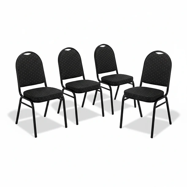 Pack 4 Sillas De Eventos Varios Hotel Restaurante Acolchada  (Recondicionado) 3