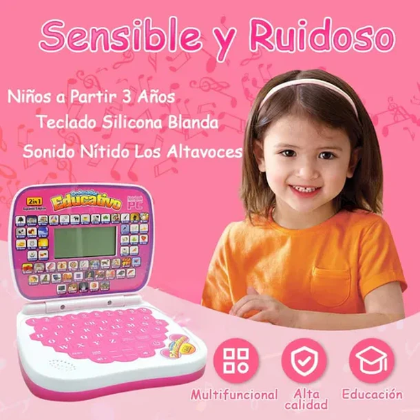 Computador Didactico Juguete Infantil Interactivo Para Niños 6
