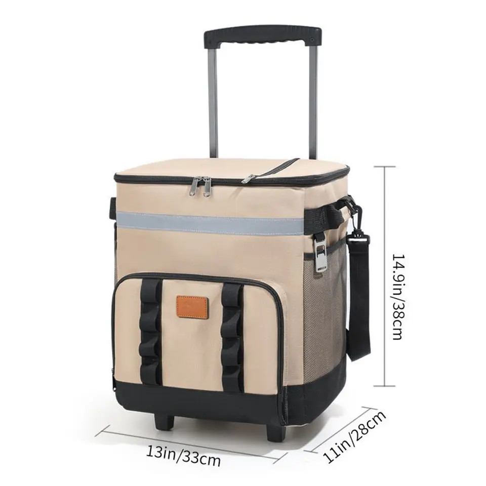 Bolso Cooler Portátil Con Ruedas Térmico Para Picnic 13
