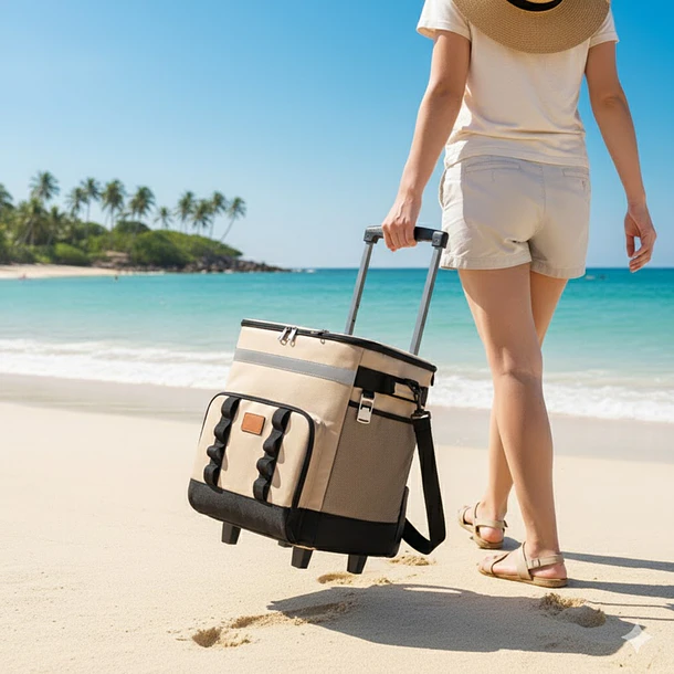 Bolso Cooler Portátil Con Ruedas Térmico Para Picnic 14