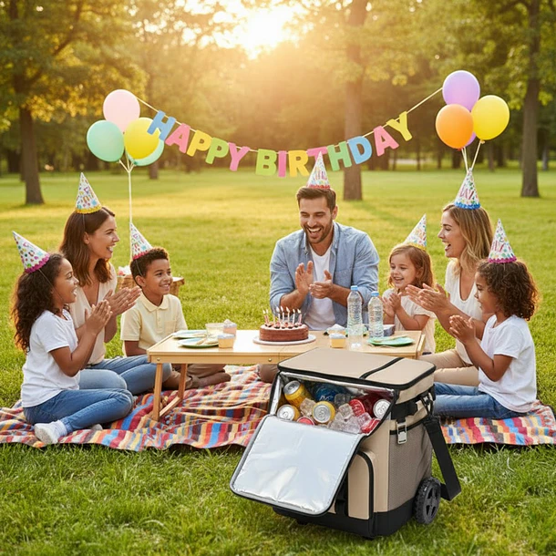 Bolso Cooler Portátil Con Ruedas Térmico Para Picnic 15