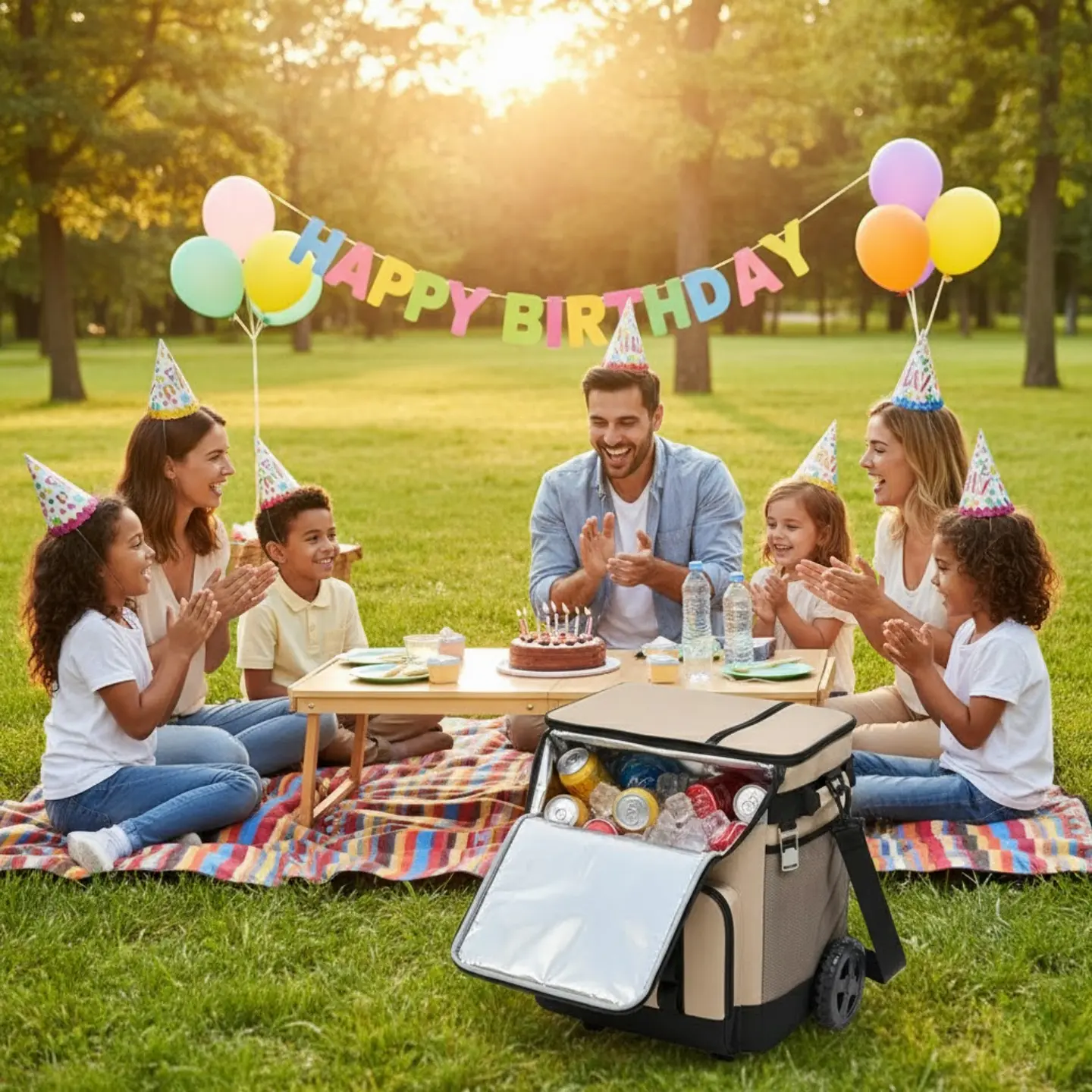 Bolso Cooler Portátil Con Ruedas Térmico Para Picnic 15