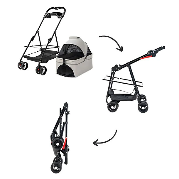 Coche Para Mascotas Raza Pequeña Plegable 20kg (Reacondicionado) 4