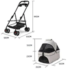 Coche Para Mascotas Raza Pequeña Plegable 20kg (Reacondicionado) 5