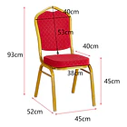 Silla Tapizada Apilable Eventos, Fiestas, Conferencias Y Mas (Reacondicionado) 4