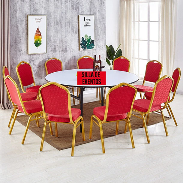 Silla Tapizada Apilable Eventos, Fiestas, Conferencias Y Mas (Reacondicionado) 6