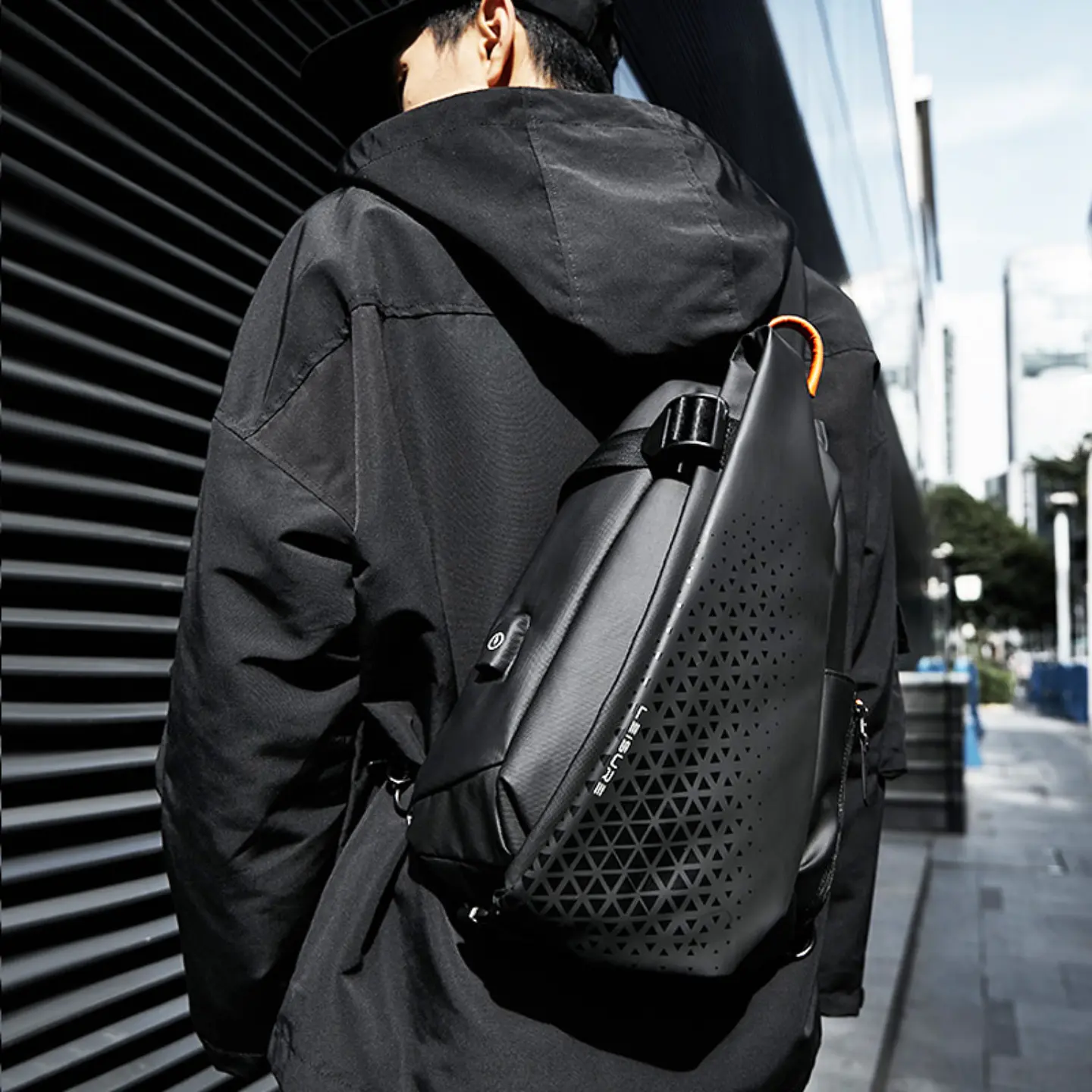 Mochila Cruzada Multiuso Bolso De Hombro Con USB 3