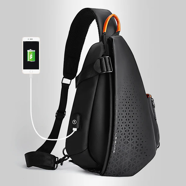 Mochila Cruzada Multiuso Bolso De Hombro Con USB 4