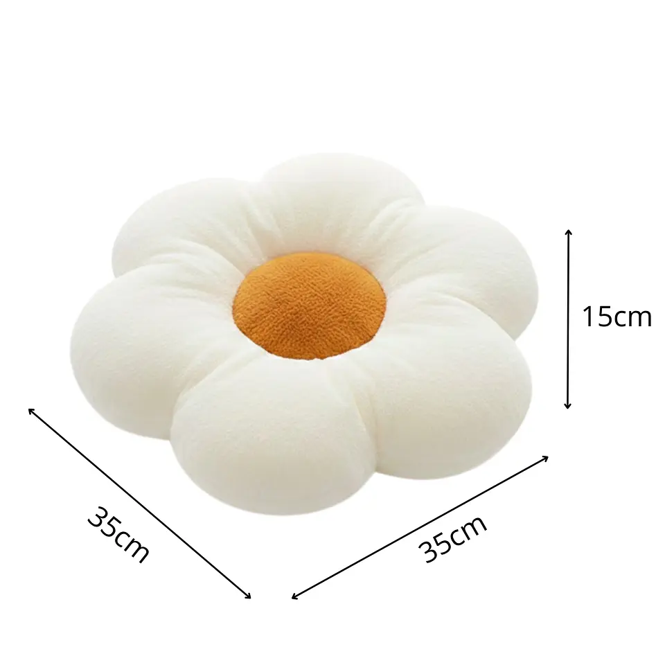 Cojín De Suelo Diseño Flor De Felpa Suave Y Estético 2