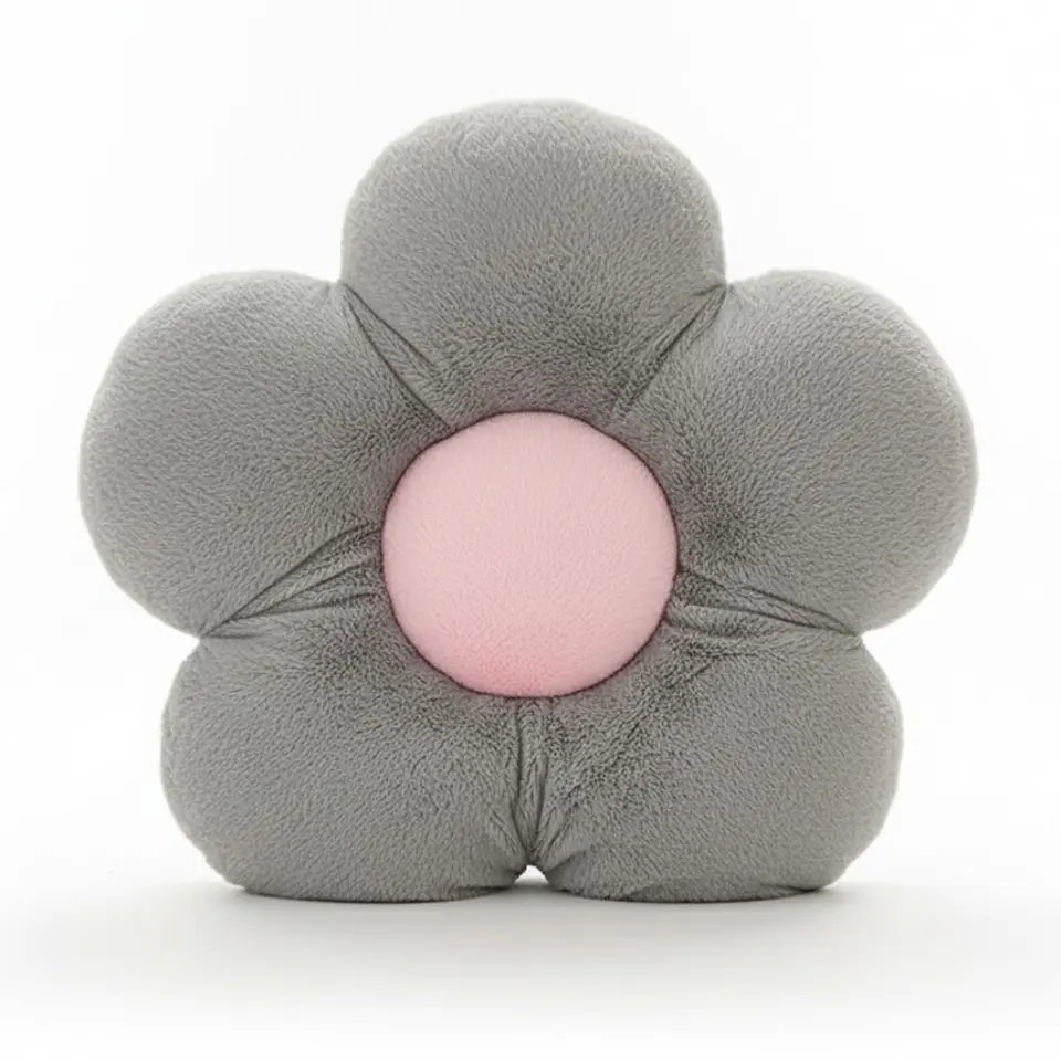 Cojín De Suelo Diseño Flor De Felpa Suave Y Estético 5