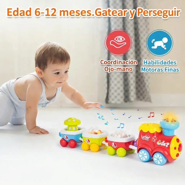 Locomotora De Juguete Con Sonidos Y Luces Juego Didáctico 5