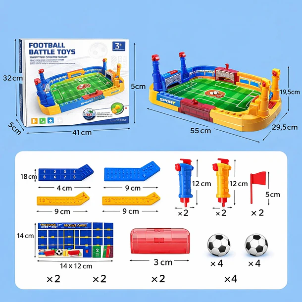 Mini Futbolín De Mesa Para Niños Juego De Fútbol Y Pinball 2