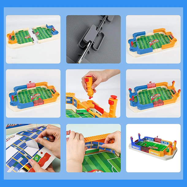 Mini Futbolín De Mesa Para Niños Juego De Fútbol Y Pinball 4