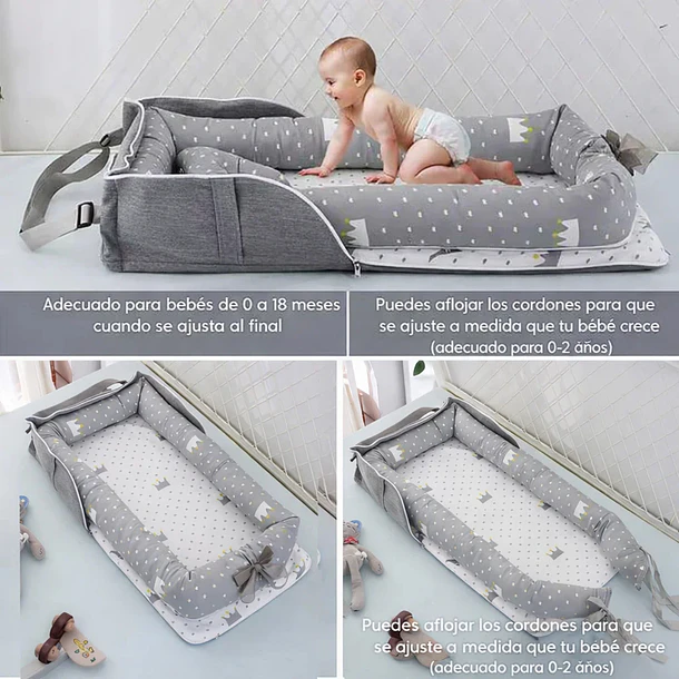 Cuna De Viaje Tipo Nido Para Recién Nacido 4