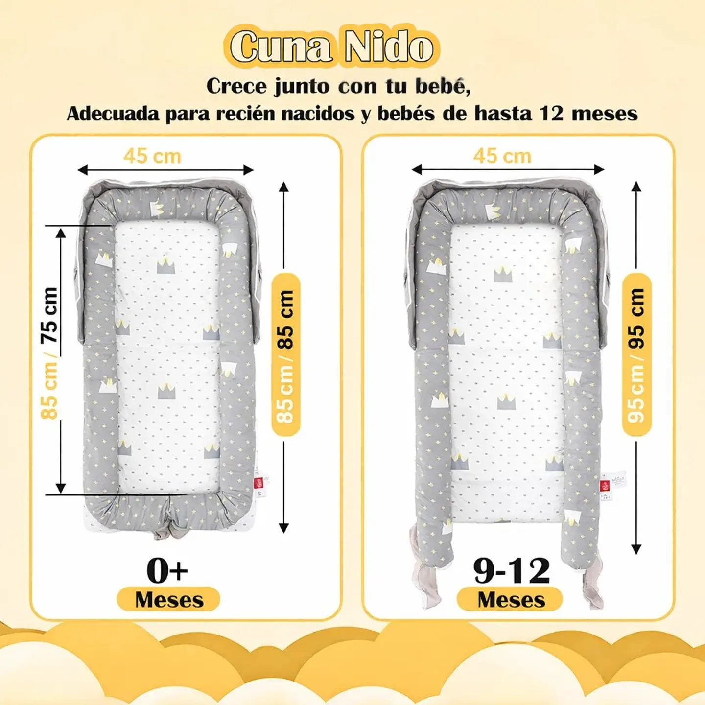 Cuna De Viaje Tipo Nido Para Recién Nacido 10