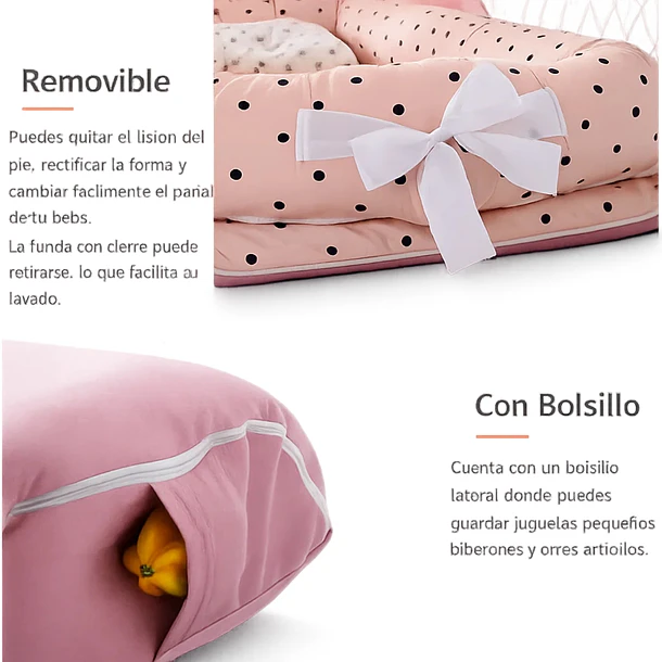 Cuna De Viaje Tipo Nido Para Recién Nacido 10