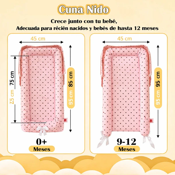 Cuna De Viaje Tipo Nido Para Recién Nacido 11