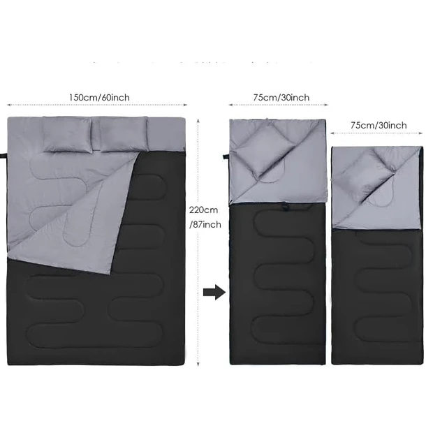 Bolsa Dormir Ligera para Adultos Cálida y Compacta Camping 3