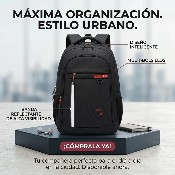 Mochila Casual Viajes Urbana Unisex Impermeable 4