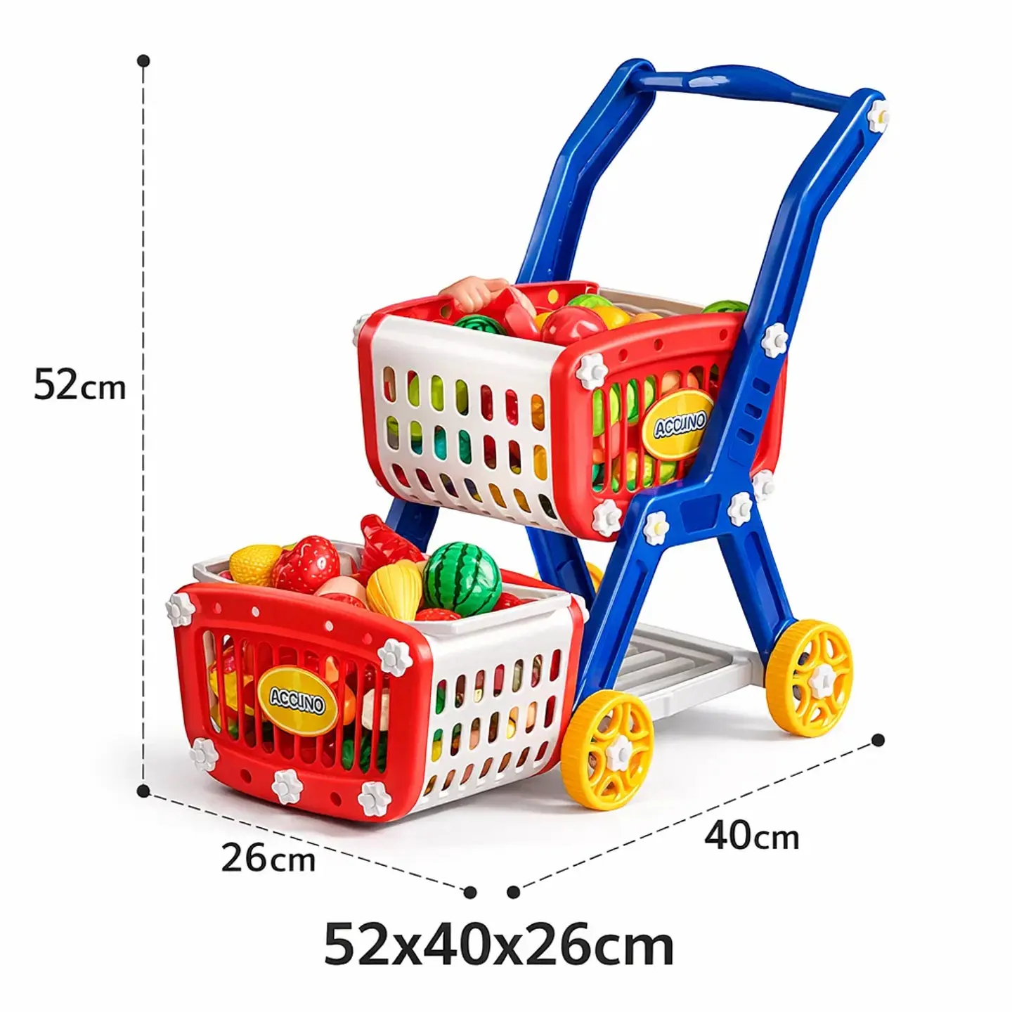 Carrito De Supermercado 2 En 1 Con Alimentos De Juguete 2