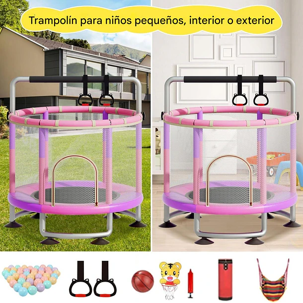 Trampolín para Niños y Adultos con Red de Seguridad Gimnasia 8