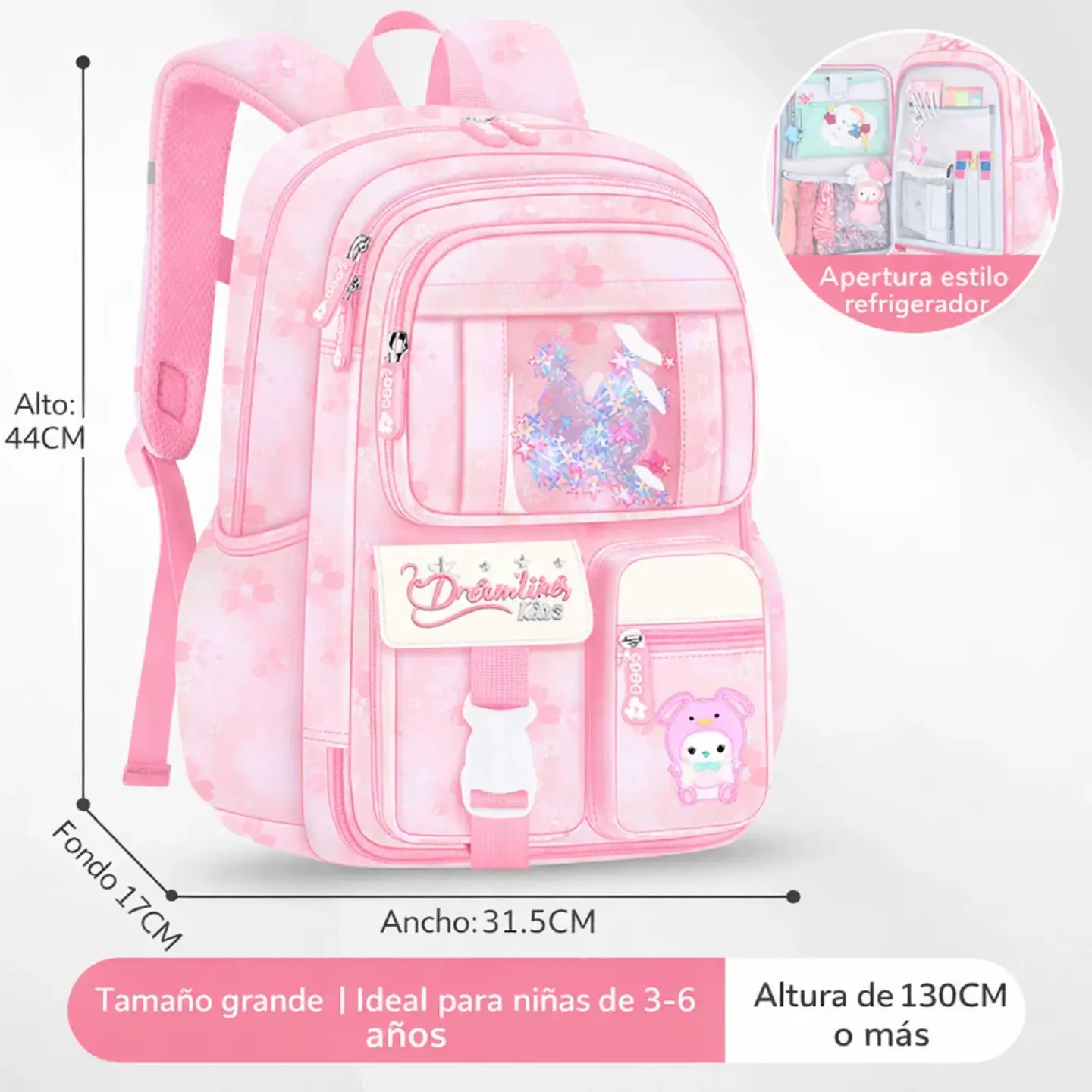 Mochila Infantil De Ensueño Para Niñas Diseño Ergonómico 9