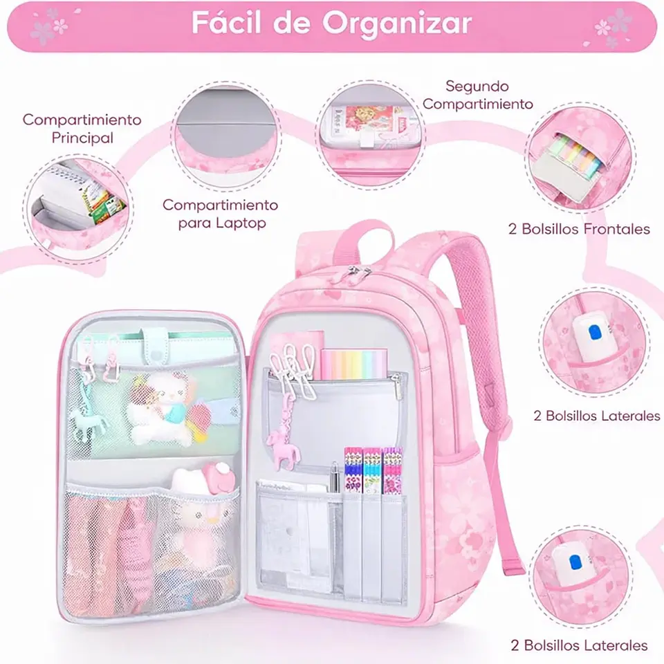 Mochila Infantil De Ensueño Para Niñas Diseño Ergonómico 10