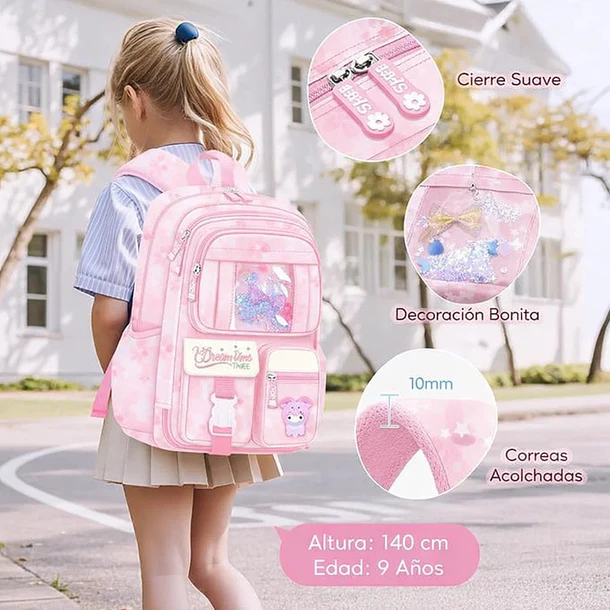 Mochila Infantil De Ensueño Para Niñas Diseño Ergonómico 11