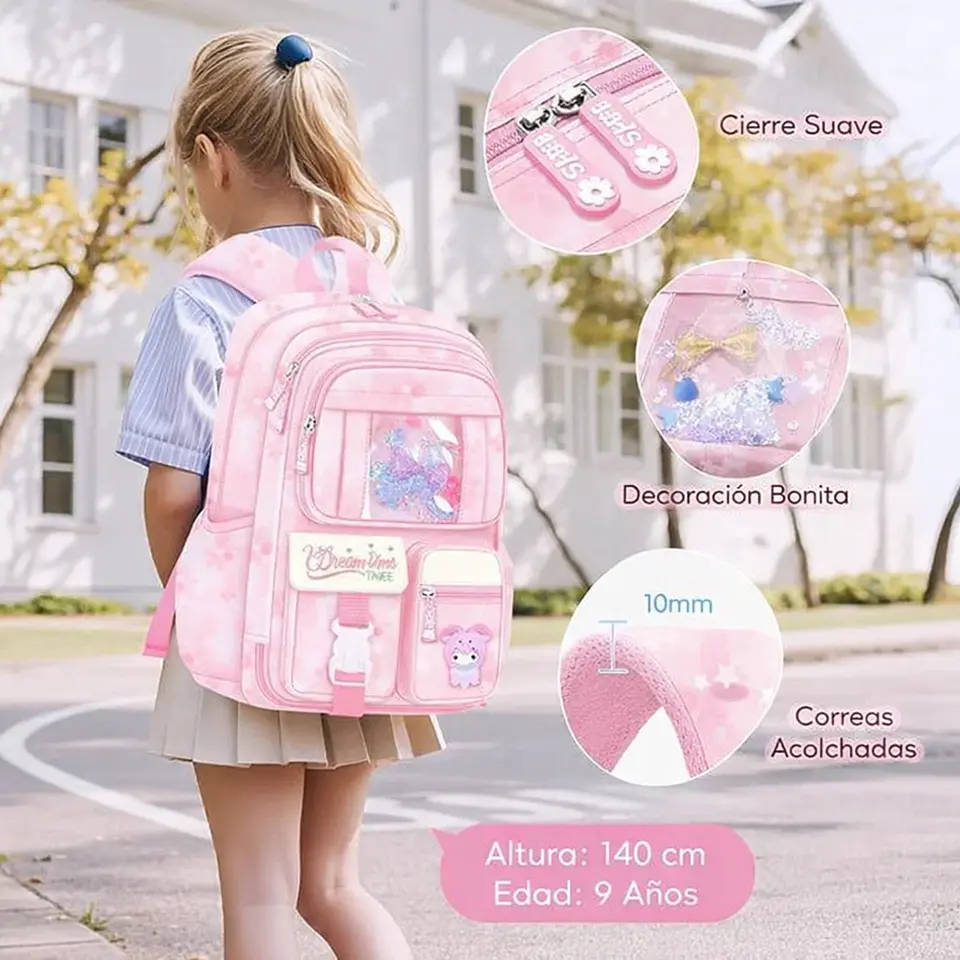 Mochila Infantil De Ensueño Para Niñas Diseño Ergonómico 11