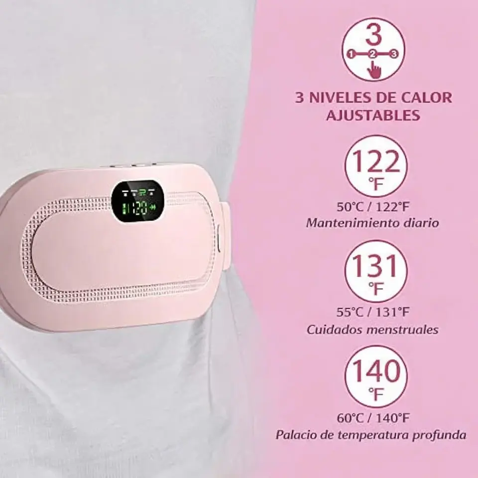 Cinturón Térmico Menstrual Eléctrico con Masaje y Vibración 6