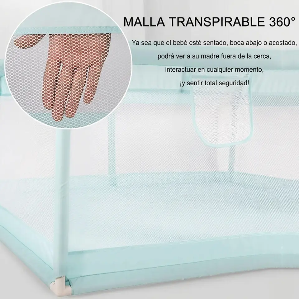 Corral Para Bebés Con Pelotas Valla De Seguridad 66cmx200cm 4