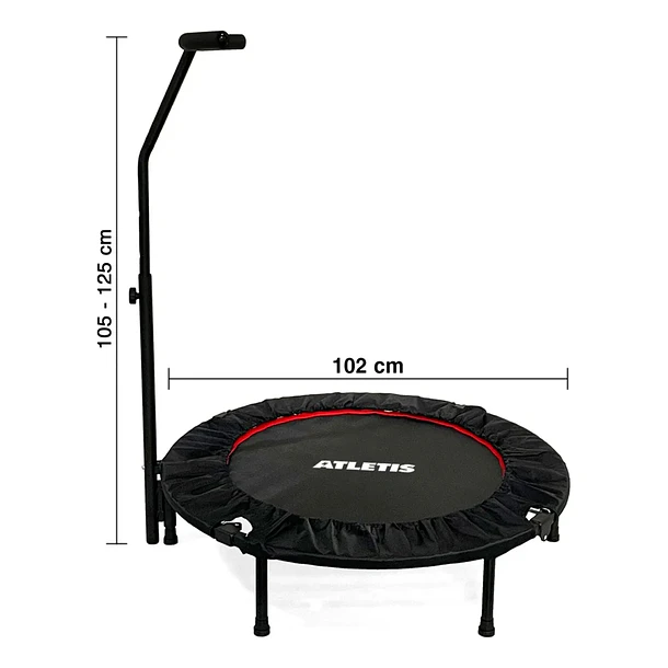 Trampolín Fitness 1,02 m con Barra Ejercicio Resistente 2