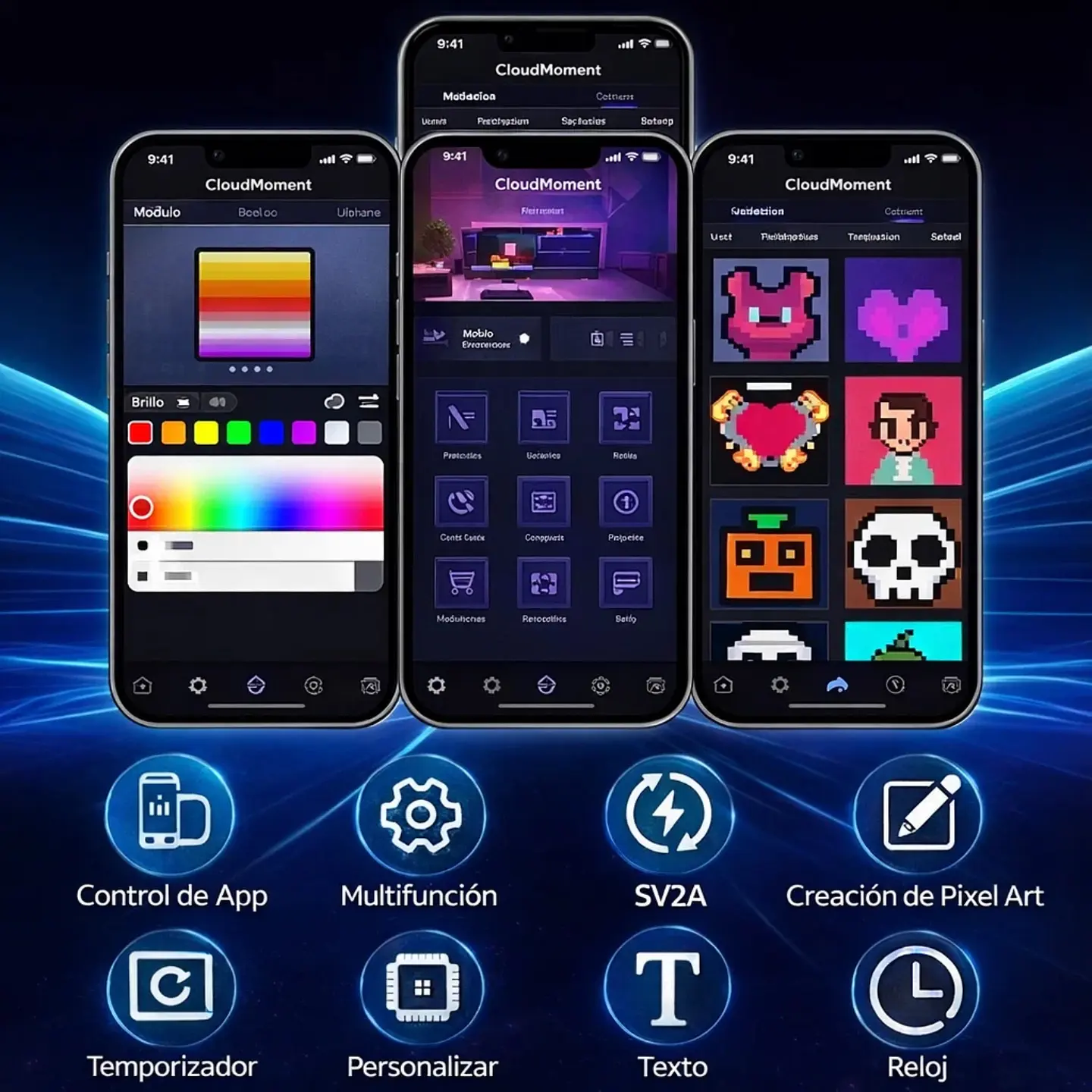Pantalla De Píxeles Inteligente RGB 32x32 5