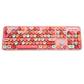 Teclado + Mouse Inalámbrico Lapiz Labial Retro Mujer - Miniatura 2