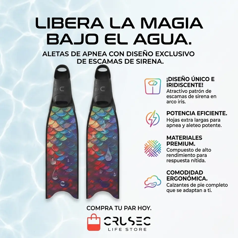 Aletas Largas Para Apnea Y Buceo Libre Profesional 4