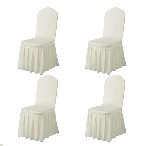 Pack 4 Funda Plisada Sillas Eventos Hoteles Fiestas Bodas 8