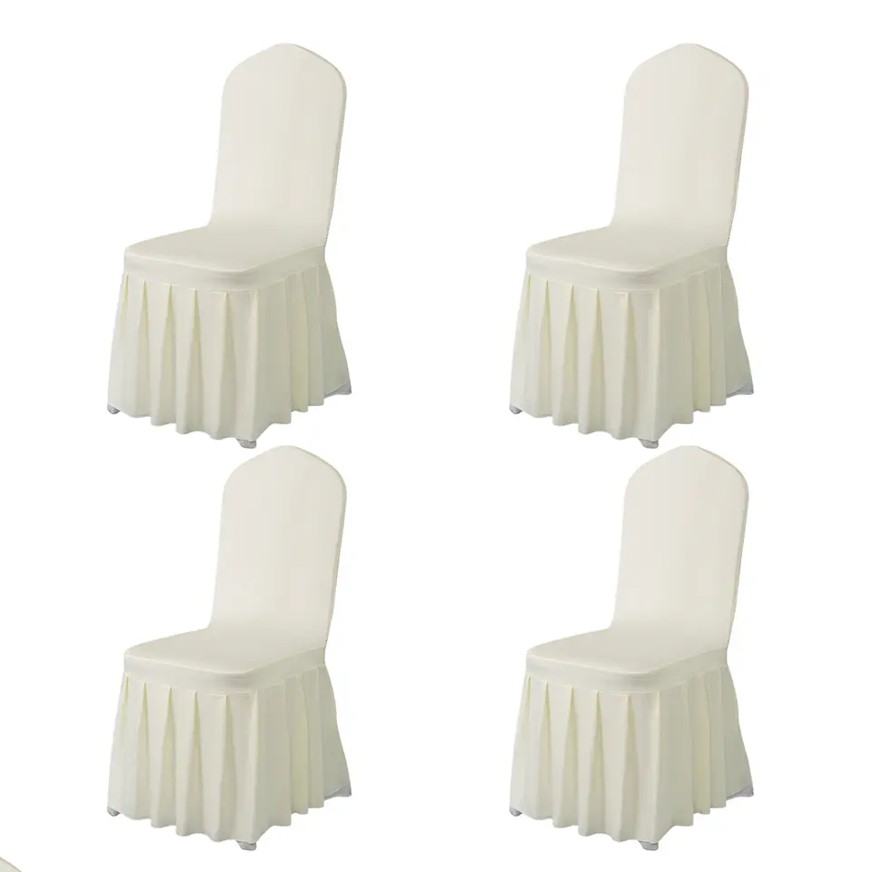 Pack 4 Funda Plisada Sillas Eventos Hoteles Fiestas Bodas 8