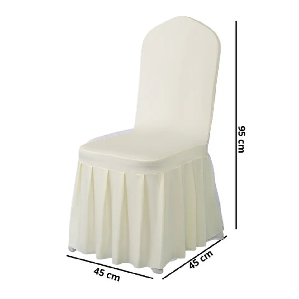 Pack 4 Funda Plisada Sillas Eventos Hoteles Fiestas Bodas 9