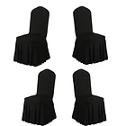 Pack 4 Funda Plisada Sillas Eventos Hoteles Fiestas Bodas 12