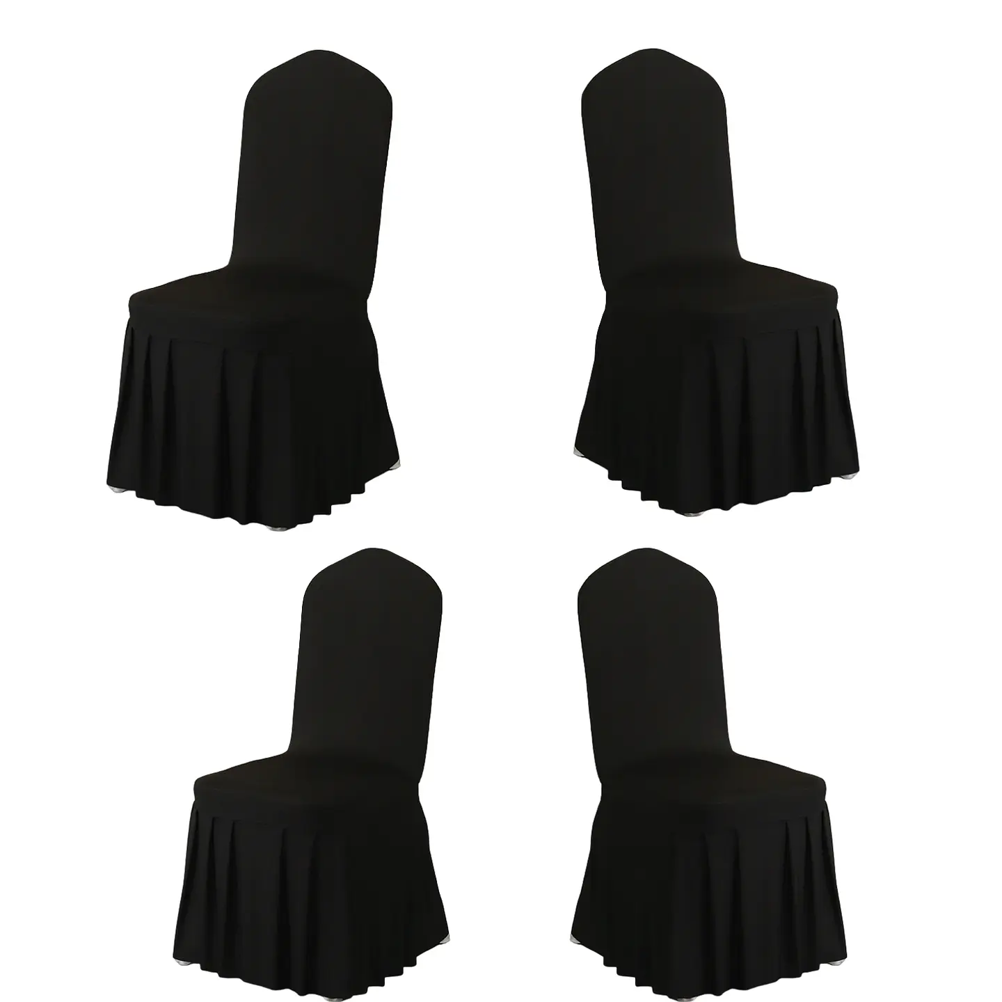 Pack 4 Funda Plisada Sillas Eventos Hoteles Fiestas Bodas 12