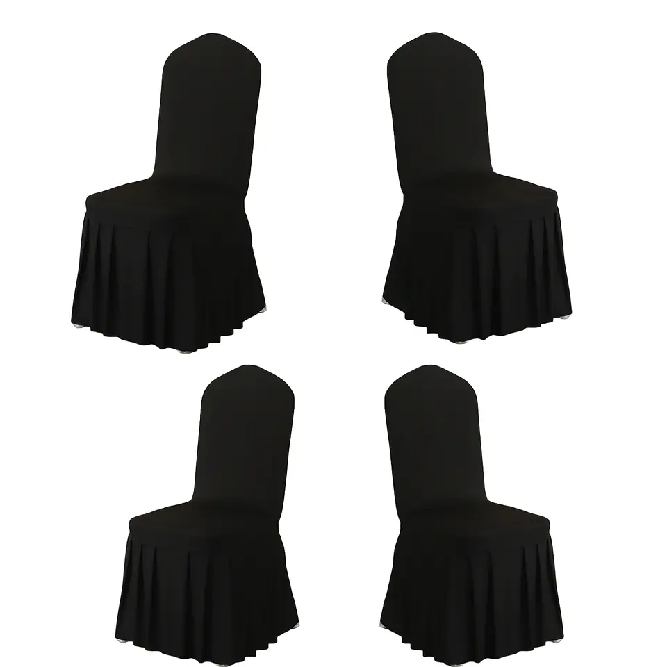 Pack 4 Funda Plisada Sillas Eventos Hoteles Fiestas Bodas 12