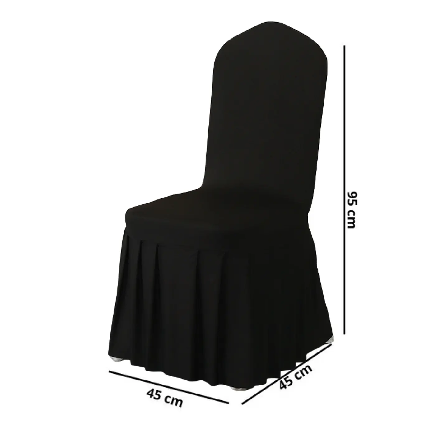 Pack 4 Funda Plisada Sillas Eventos Hoteles Fiestas Bodas 13