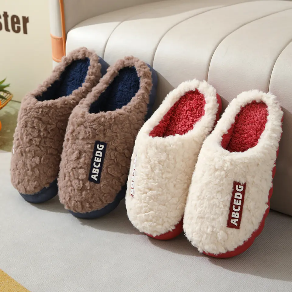 Pantuflas de algodón de otoño e invierno para parejas 3