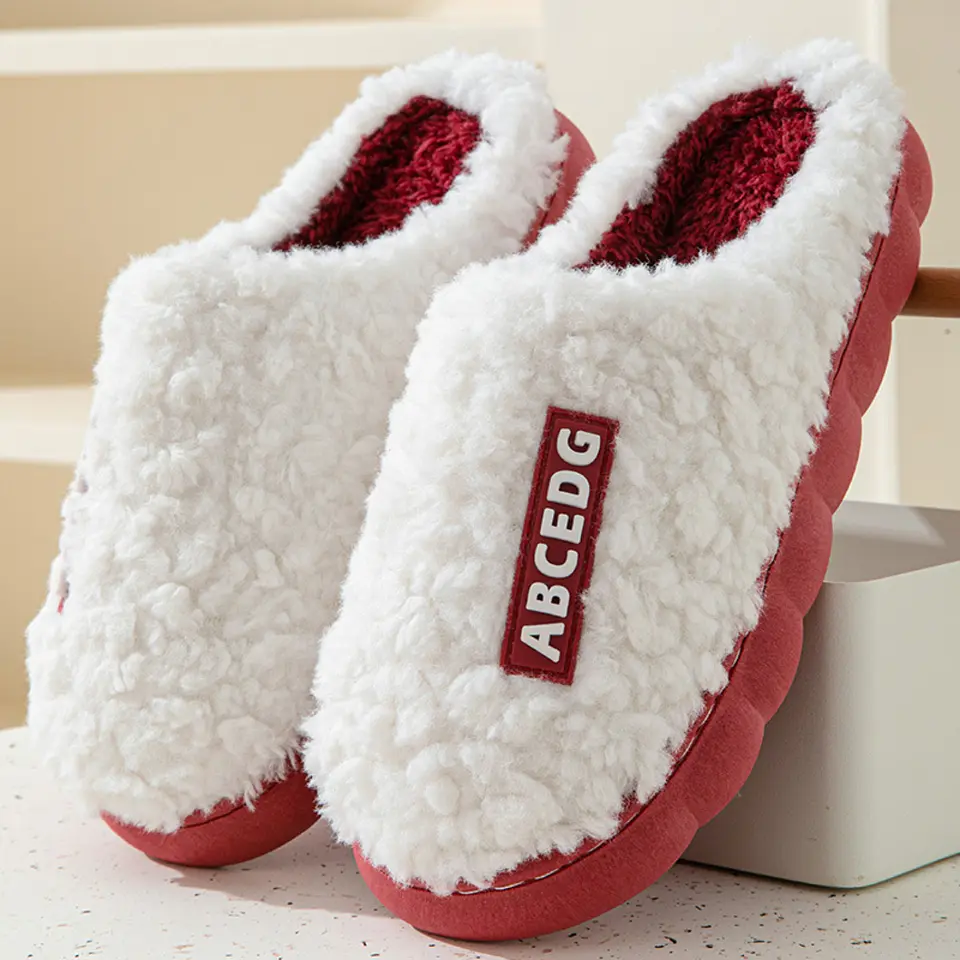 Pantuflas de algodón de otoño e invierno para parejas 4