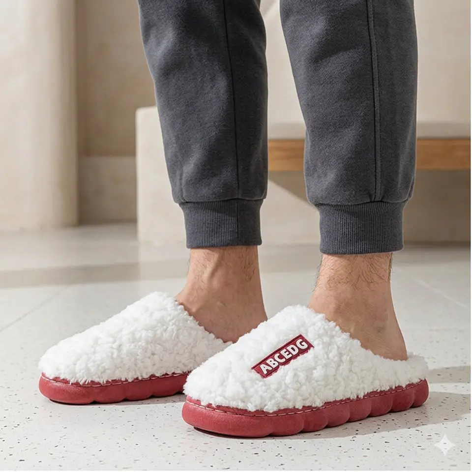 Pantuflas de algodón de otoño e invierno para parejas 5