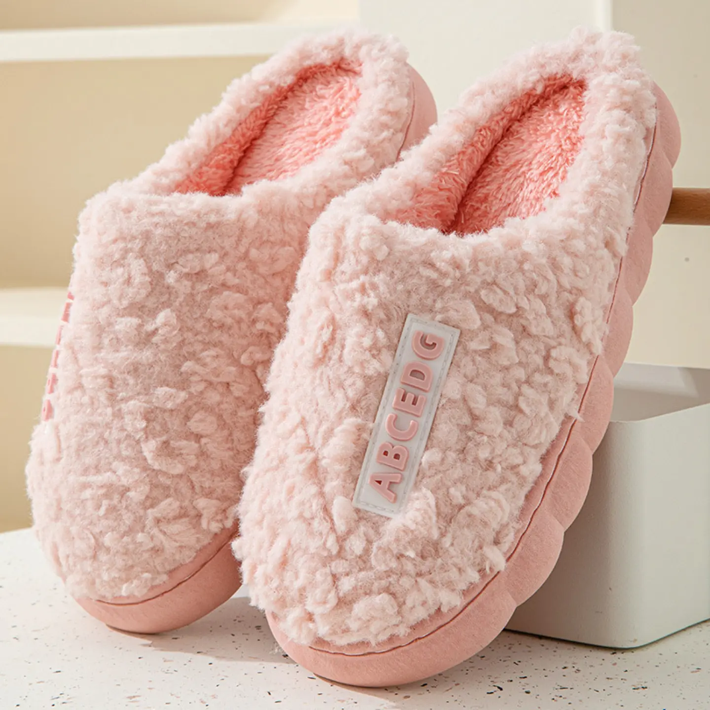 Pantuflas de algodón de otoño e invierno para parejas 7